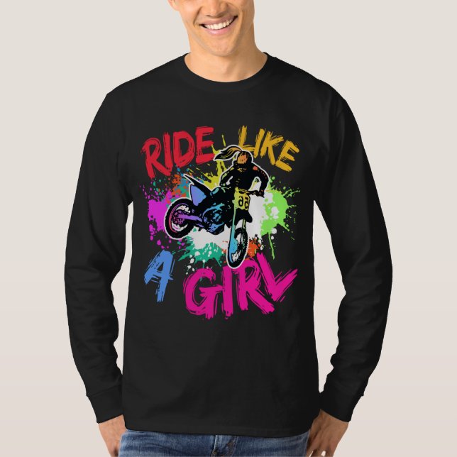 Camiseta Paseo Como Un Motocross Chica Ama A Bicicleta Suci (Anverso)