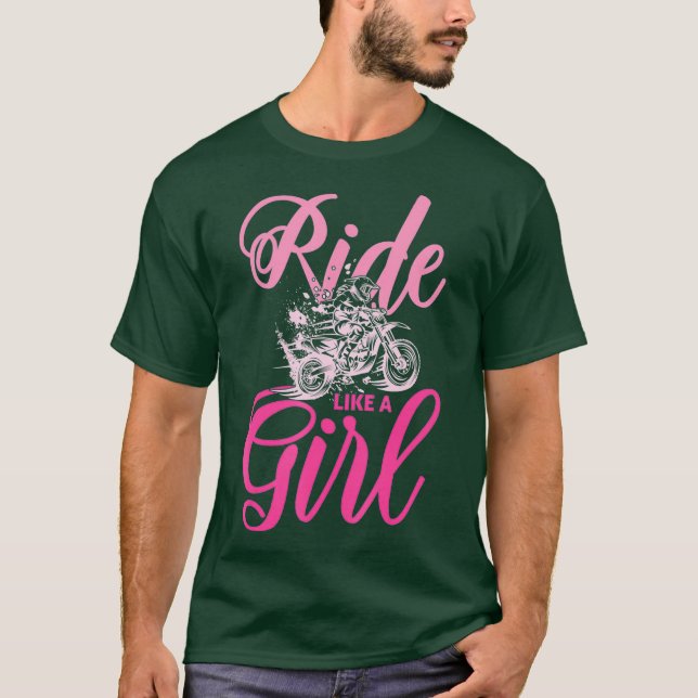 Camiseta Paseo como una Motocross Chica (Anverso)