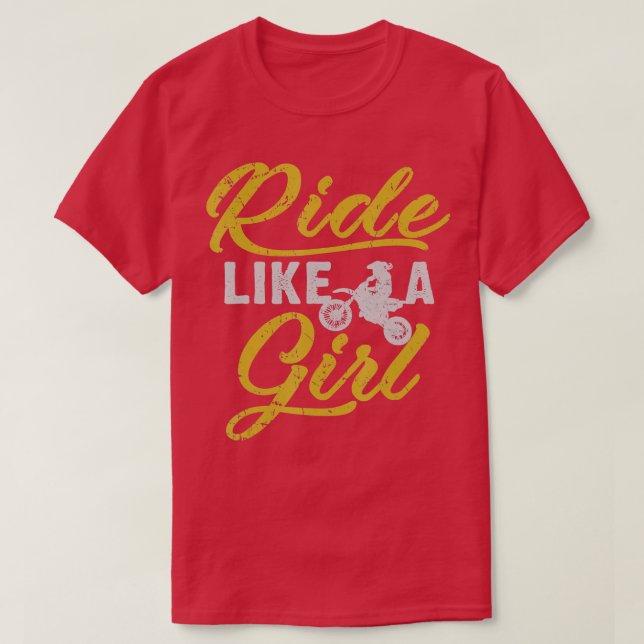 Camiseta Paseo Como Una Motocross De Bicicleta Sucia Chica (Diseño del anverso)