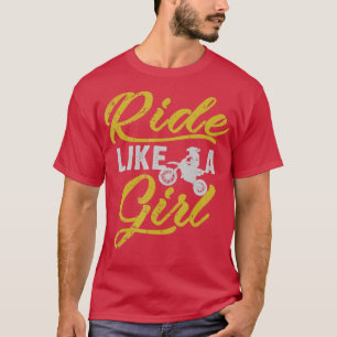Camiseta Paseo Como Una Motocross De Bicicleta Sucia Chica