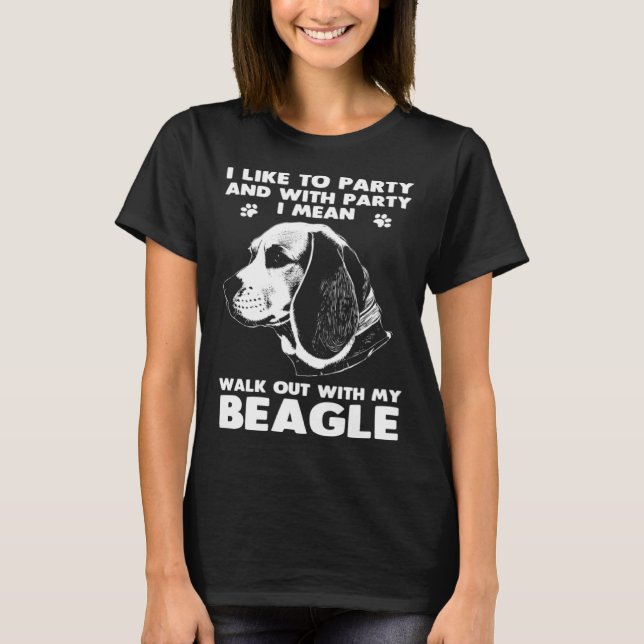 Camiseta Paseo con mi perro Beagle (Anverso)