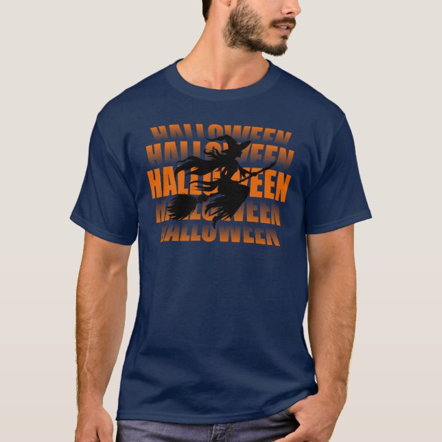 Camiseta Paseo de brujas por Halloween (Anverso)
