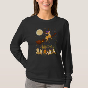 Camiseta Paseo de Ciervo Bruja Escopeta Ciervo Halloween