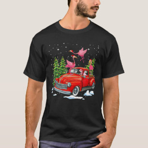 Camiseta Paseo de flamenco rojo del camión de la Navidad Sa