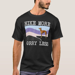 Camiseta Paseo de galgo italiano Preocúpate menos gráfico H