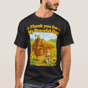 Camiseta Paseo de girasoles por la paz con monjes y Aloka