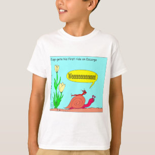 Camiseta Paseo de la barra en dibujo animado del caracol