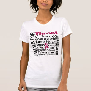 Camiseta Paseo de la conciencia del cáncer de garganta