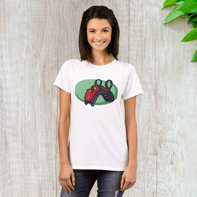 Camiseta Paseo de la montaña rusa de color rojo (Subido por el creador)