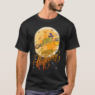 Camiseta Paseo de leopardo Bruja de escopeta Luna Vintage L