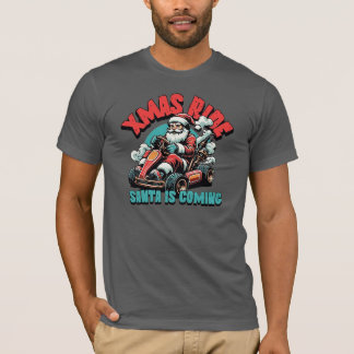 Camiseta Paseo de Navidad: Santa Claus está llegando