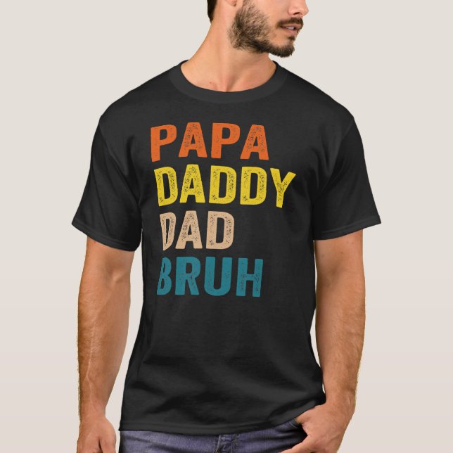 Camiseta Paseo de papá Retro papá papá papá papá papá papá  (Anverso)