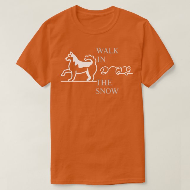 Camiseta Paseo De Perro En La Nieve (Diseño del anverso)