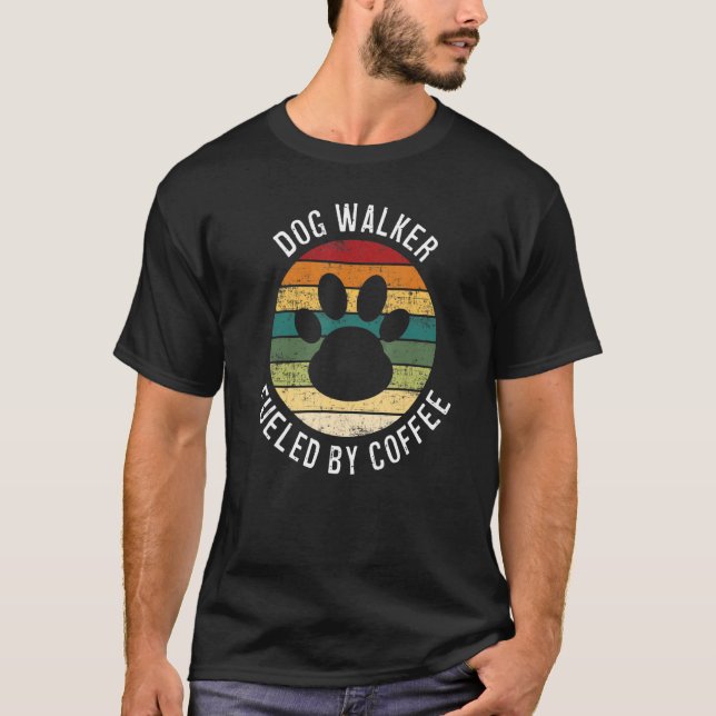 Camiseta Paseo de Perro Salto Perros Estilo Retro Cuto (Anverso)