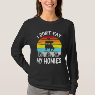 Camiseta Paseo de pollo Cerdo montando vaca juntos No como 