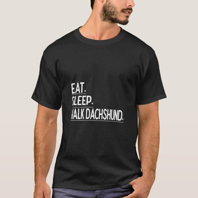 Camiseta Paseo de sueño Dachshund Perro Walker Perro Lover (Anverso)