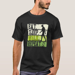 Camiseta Paseo de sueño de Comer Rueda de repite ejercicio 