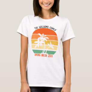 Camiseta Paseo de vacaciones de primavera Playa Atardecer F