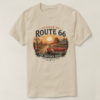 Camiseta Paseo de verano por la ruta 66 vintage