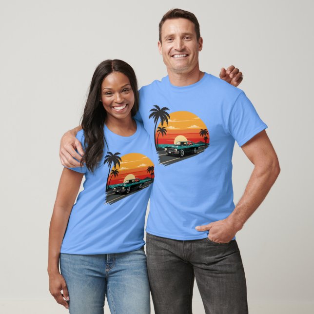 Camiseta Paseo del Atardecer Retro (Unisexo)
