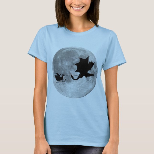 Camiseta Paseo del trineo del jinete del dragón de Papá (Anverso)