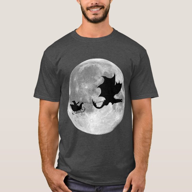Camiseta Paseo del trineo del jinete del dragón de Papá (Anverso)