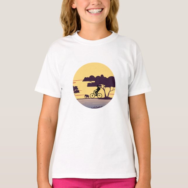 Camiseta Paseo en bicicleta de Safari al atardecer - Ciclis (Anverso)