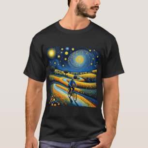 Camiseta Paseo en bicicleta por la noche estrellada 4
