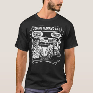 Camiseta Paseo en coche de vida casado zombie