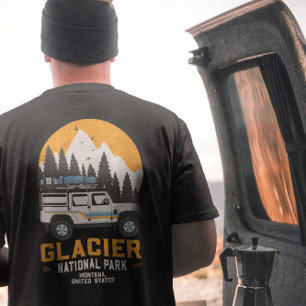 Camiseta Paseo en coche por el Parque Nacional Glacier Mont