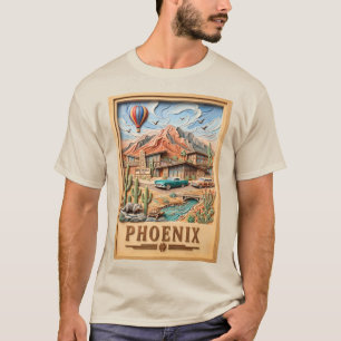 Camiseta Paseo en coche por Phoenix Arizona Texto Vintage c