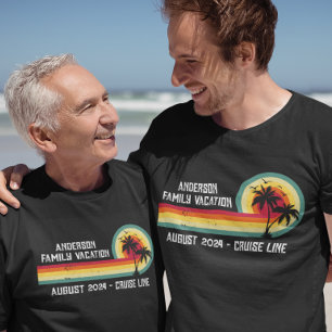 Camiseta Paseo en crucero al atardecer con estilo retro y a