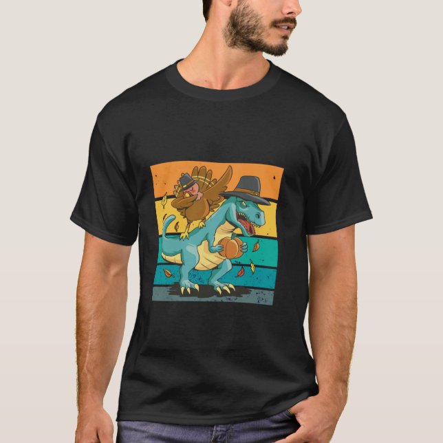 Camiseta paseo en dinosaurio en T Shirt (Anverso)