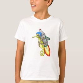 Camiseta Paseo en jetpack del caballito de mar amarillo