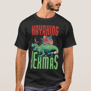Camiseta Paseo en kayak Rexmas T-rex Dinosaurio Navidad Vac