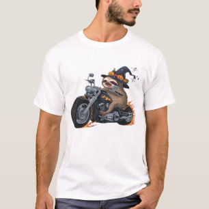 Camiseta Paseo en motocicleta de perezoso espeluznante, div