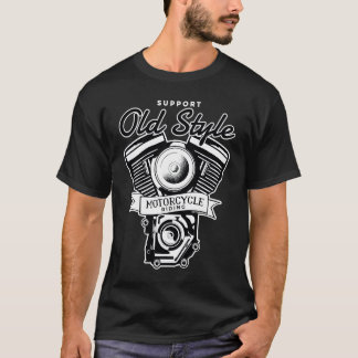 Camiseta Paseo en motocicleta retro vintage de estilo antig