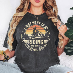 Camiseta Paseo en Motocross Problemas de Adultos Divertido
