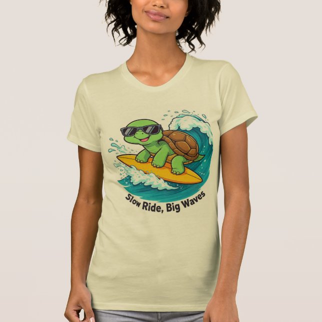 CAMISETA PASEO LENTO, OLAS GRANDES (Anverso)