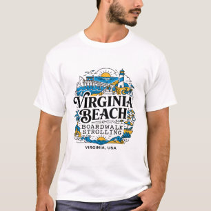 Camiseta Paseo por el paseo marítimo de Virginia Beach esce
