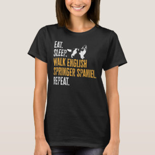 Camiseta Paseo por el sueño Inglés Springer Spaniel Repetir