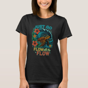 Camiseta Paseo por la marea - Tee de flujo de tortugas mari