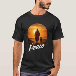 Camiseta Paseo por la Paz u2013 Monje con Perro Aloka Puest