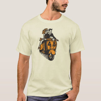 Camiseta Paseo retro del Vespa del vintage