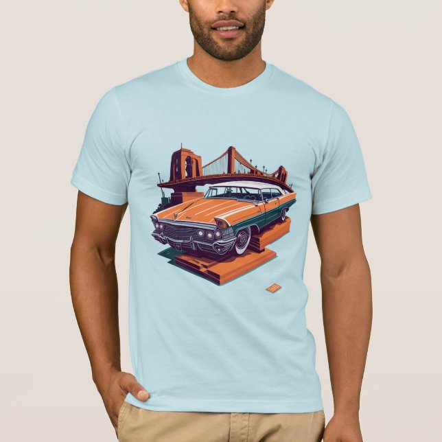 Camiseta Paseo retro por el puente de las Reinas: clásico C (Anverso)