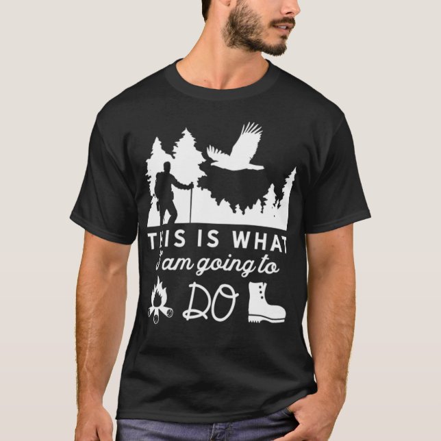 Camiseta Paseos al aire libre con oso de camping (Anverso)