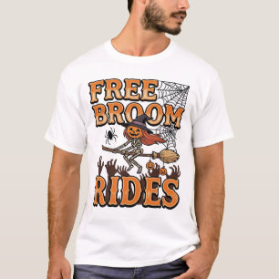 Camiseta Paseos de escoba gratis diseño de bruja de Hallowe