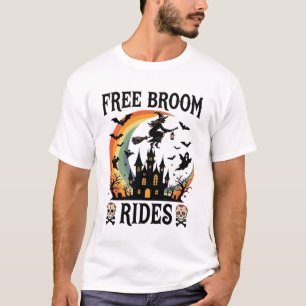 Camiseta Paseos en Escoba Halloween Bruja Castillo Embrujad