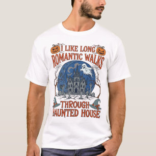 Camiseta Paseos románticos por la casa embrujada fantasma c
