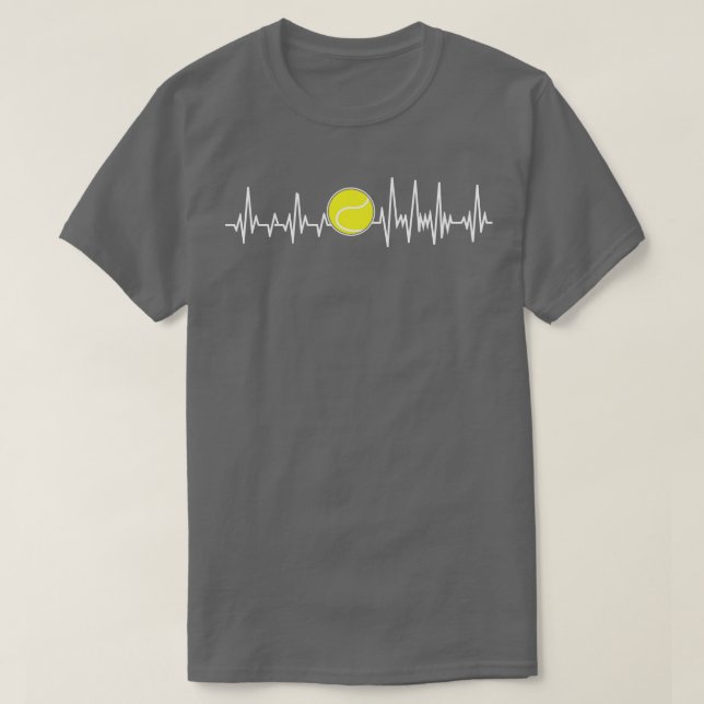 Camiseta Pasión del jugador de fútbol de latido de tenis (Diseño del anverso)
